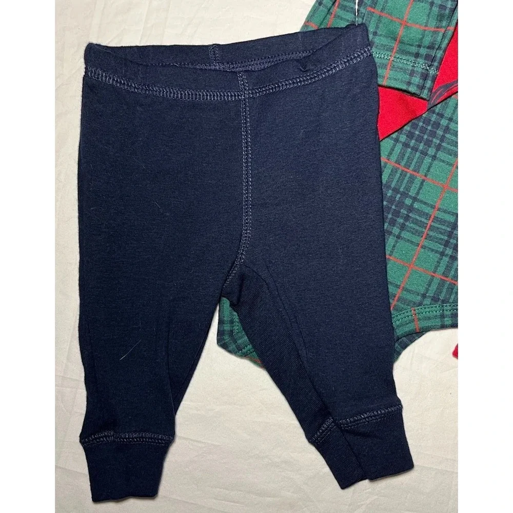 Carter's Baby 3mos Holiday Penguin 3pc Outfit Set Long Sleeve Bodysuit Pants NWT